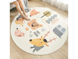 Tapetes Laváveis De 80 Cm, Redondos, Macios E Grandes, Protetores, Tapetes Infantis Para Sala De Estar, Quarto, Tapete De Brincar Para Bebês