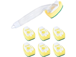 Conjunto De Escova Limpeza Para Detergente Louça, Refil Esponja
