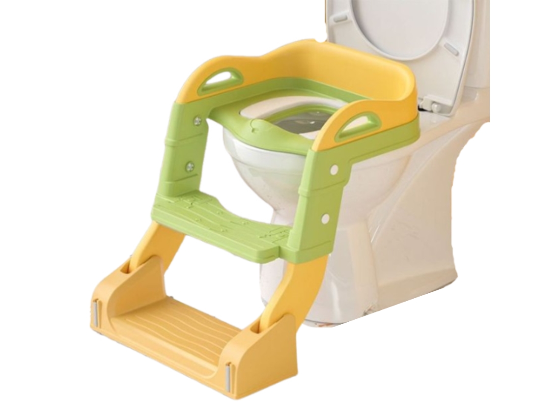 Assento Redutor Infantil BEUNIK com Escadas para Wc Dobrável Idade Recomendada: 1 a 7 Anos Verde Claro