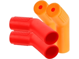 Capas De Silicone Para Protetores De Câmbio De Motocicleta, 2 Amarelas E 2 Laranjas.