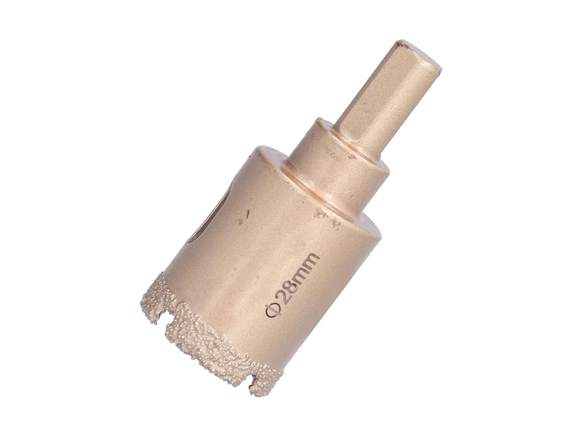 Broca De 28 Mm Com Encaixe Triangular Para Perfuração Vidro, Cerâmica,