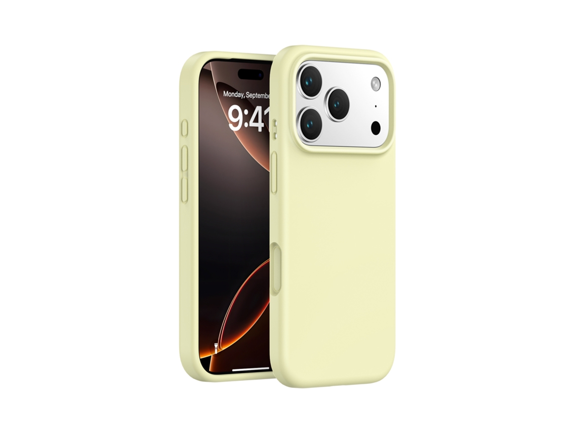 (amarelo Claro, Iphone 14 Plus) Capa De Silicone Líquido Para Iphone, Proteção Integral Para Os Botões Da Câmera.