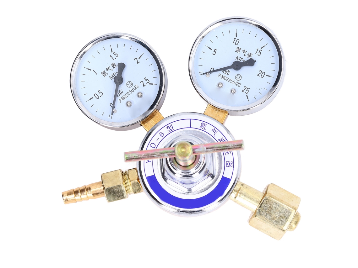 Regulador de nitrogênio kit com manômetro válvula redutora de pressão latão 2 vias 40nm³/h S/MARCA