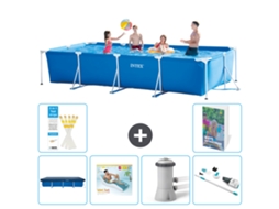 Intex Piscina Com Estrutura Retangular - 450x220x84 Cm - 7-peças S62