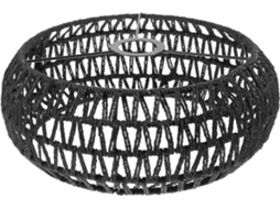 Luminária de Teto Cilíndrica com Corda Preta, Estrutura Leve em Ferro, Difusor de Luz Suave. SFUSHOS