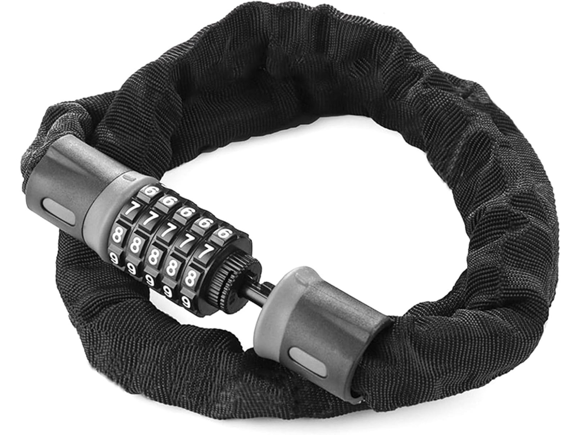 Cadeado De Corrente Com Combinação Para Bicicletas, 1,2 M, 5 Dígitos