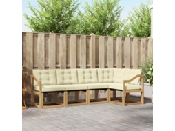 Vidaxl Conjunto De Sofás Para Exterior 5 Unid. Branco E Creme