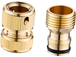 Conector Rápido Para Mangueira De Jardim, Adaptador Latão Com Rosca,