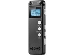 Gravador Ativado Por Voz Digital, Mp3 Player, Gravação Hd De 1536 Kbps, Redução De Ruído, Função De Gravação De Tempo 8gb Yizhood (preto)