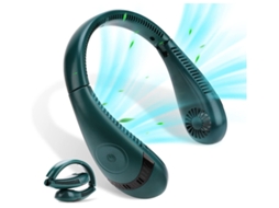 Ventilador De Pescoço Portátil, Ventilador Pessoal Dobrável De 5000mah, Ventilador Portátil Ajustável Com Carregamento Usb 3 Velocidades Verde Yizhood