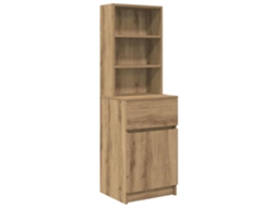 Bedside Cabinet, Bedside Cabinets Vidaxl Marrom Madeira Processada (n/a)