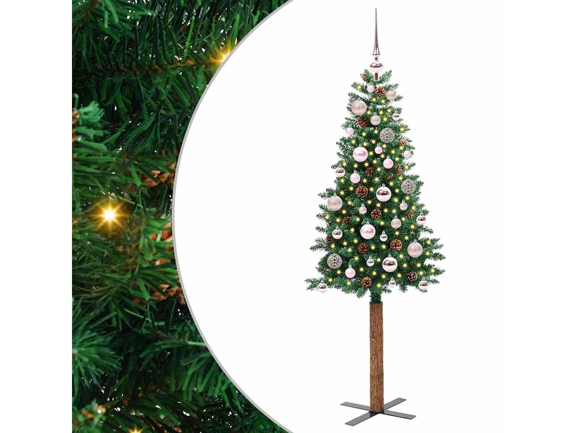Árvore De Natal Slim Moderna Vidaxl Verde Pvc (150 Cm)