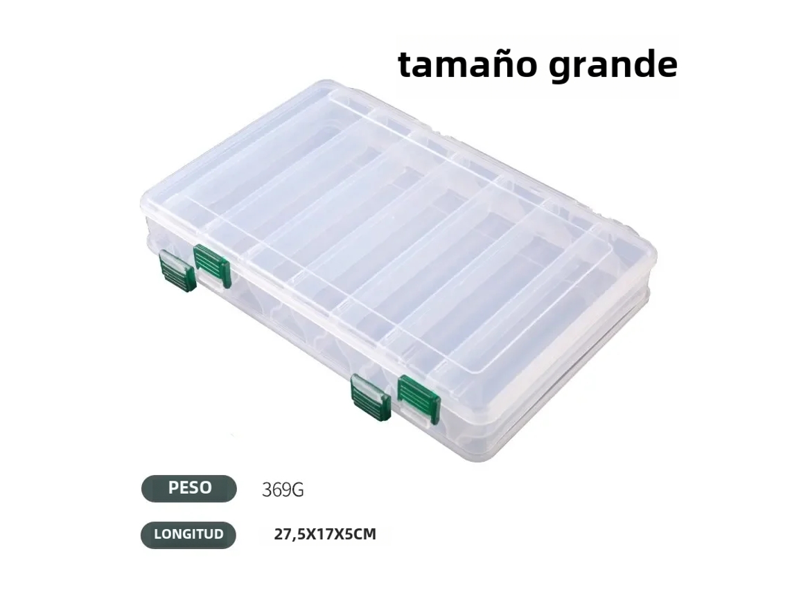 Caixa De Pesca Grande De Dupla Face Com 10/14 Compartimentos, Caixa De Pesca Resistente.