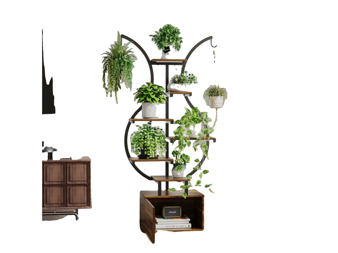 Suporte Para Plantas, Design Em Vários Níveis, Uso Interno E Externo, Forma De Arco 1pc