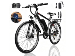 Bicicletas Elétricas Headeer Bk1350 Pneus 26", Autonomia 40-50 Km Velocidade Máx 35km/h, 500w, Bateria 48v15ah, Travões De Disco, Carga 150kg, Preto