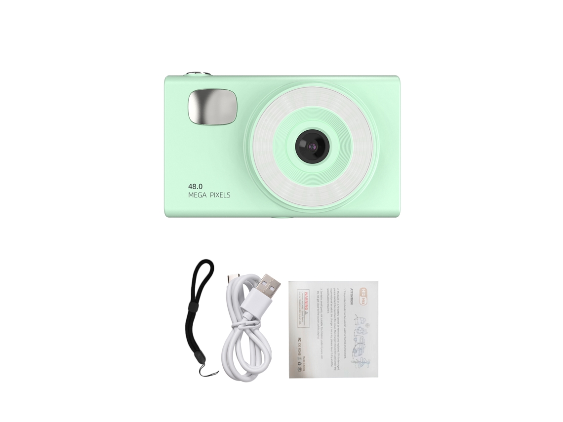 Câmara Digital 1080p 48mp Tela De 2.8 Polegadas Autofoco Zoom 16x Luz Led Integrada Para Adolescentes Estudantes Amigos Verde
