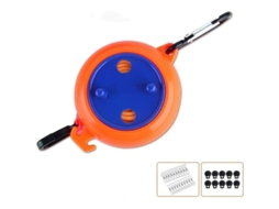 Varal retrátil Slowmoose de 8 m, varal portátil para camping e viagens, à prova de vento, laranja