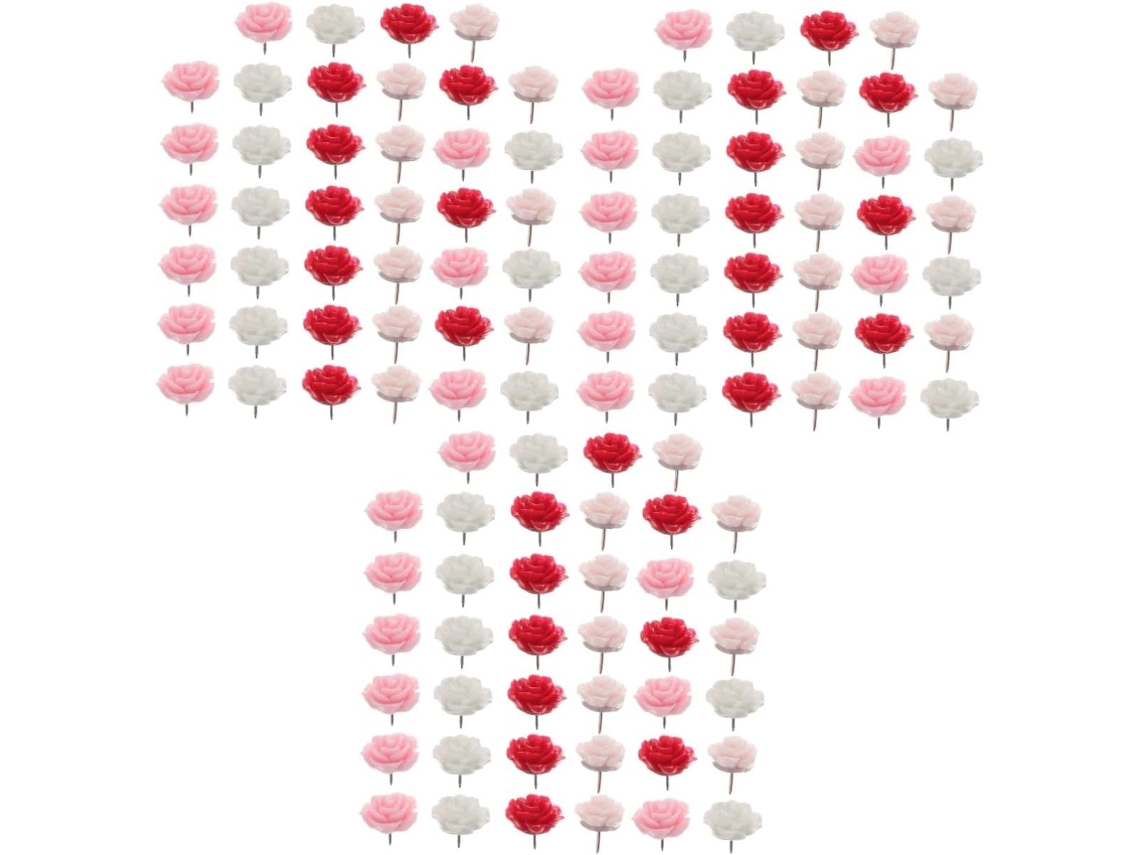 120 Peças Clipes Decorativos Em Formato De Flor, Tachinhas Com Design