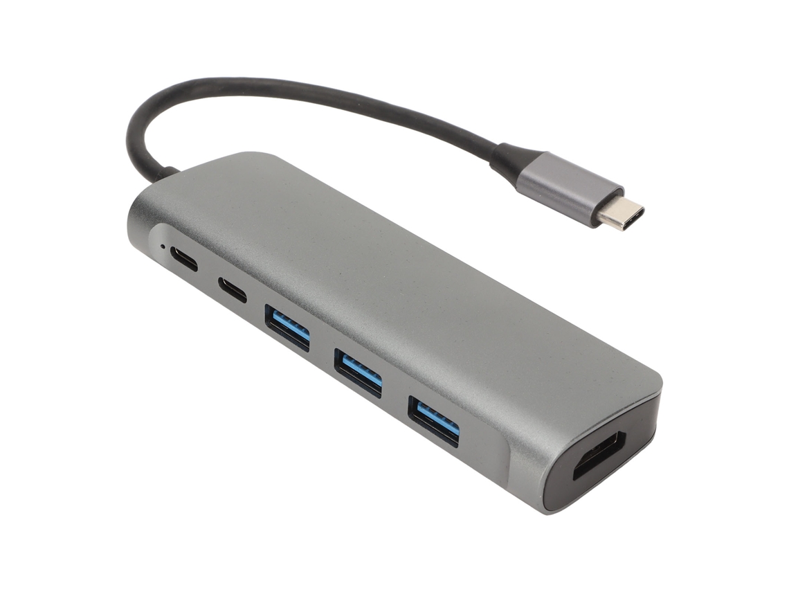 Hub Usb-c (3*usb3.0, Suporta Hd 4k) 8-em-1 Usb-c Para 3*usb3.0/hd 4k/u...