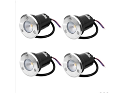 Refletor de chão embutido com 4 leds, 5w, suporta até 12v 24v dc AQUAFORGE