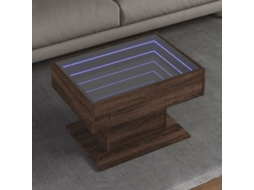 Vidaxl Mesa De Centro C/ Leds 70x50x45 Cm Derivados De Madeira