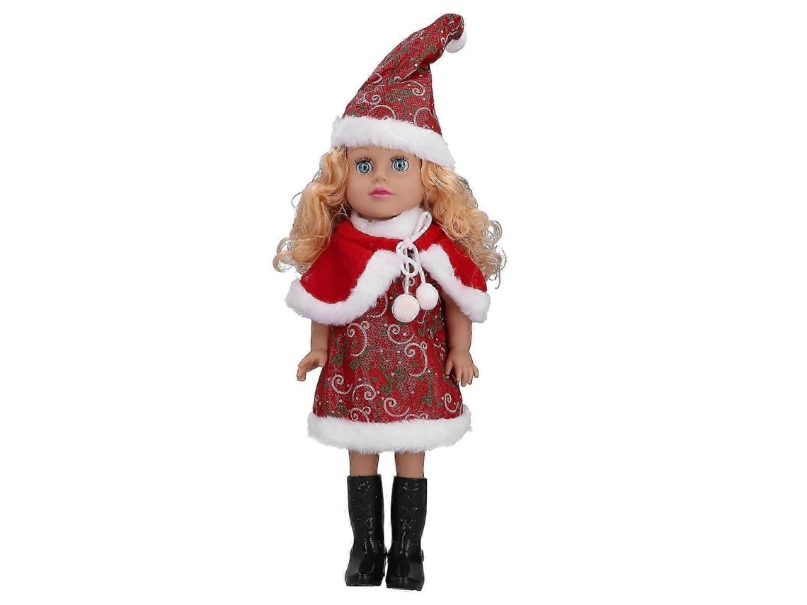 Conjunto De Bonecas De Natal De 19 Polegadas Cabelo Cacheado Fofo Brinquedo De Bebê Para Criançasq18‑208
