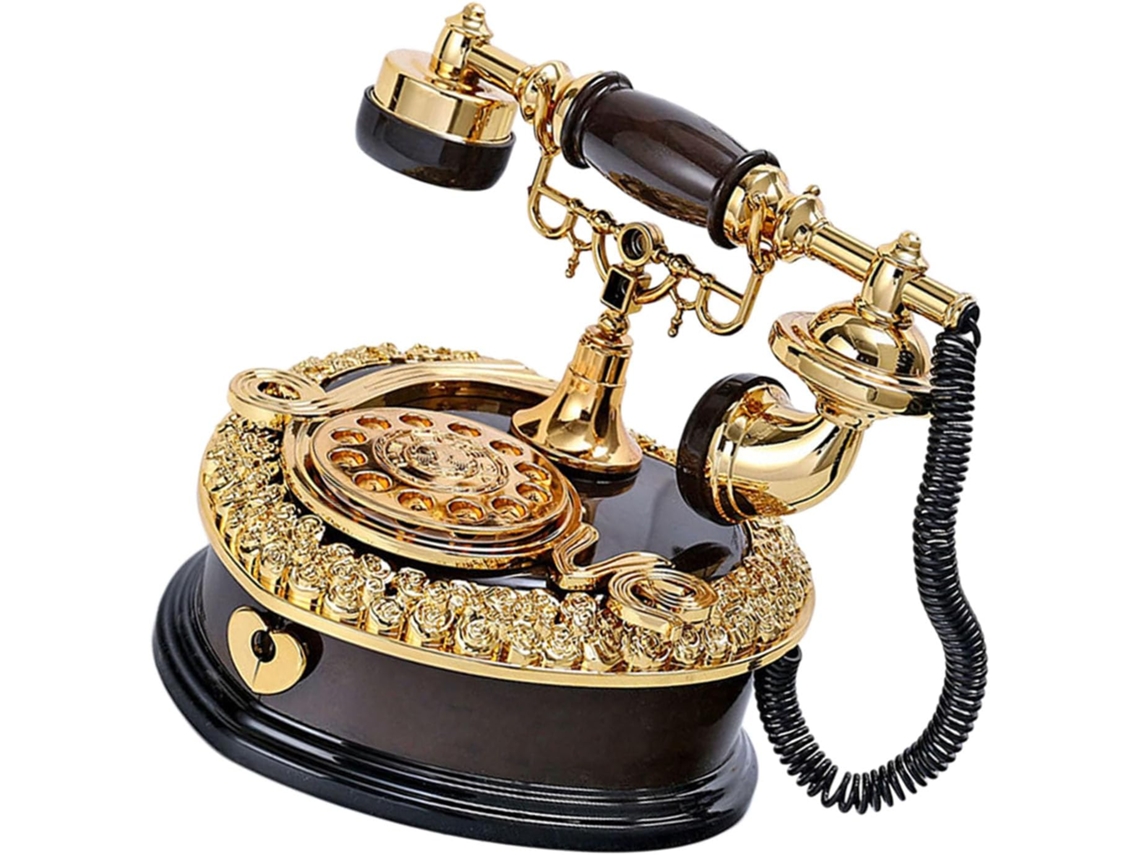 Caixa De Música Em Estilo Antigo Com Mostradores Giratórios E Melodias Clássicas, Modelo De Telefone