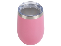Copo de Vinho Inox 304 Eggshell U 12oz Rosa