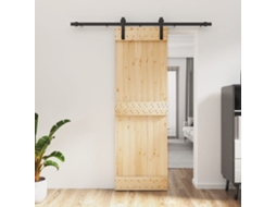 Porta De Correr Com Ferragens 70x210 Cm Madeira De Pinho Maciã§a DKD HOME DECOR