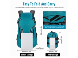 Mochila Plegável Leve e Impermeável S/MARCA