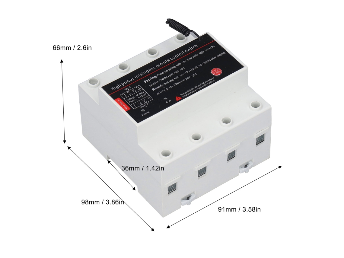 Laxiscreed Interruptor Wireless Remoto Para Portões De Garagem E Motores De Água