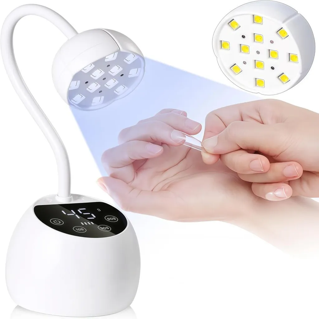 Lâmpada Para Unhass Recarregável, Lâmpada Led Uv Usb, Sensor Automático, Secador De Unhas Sem Fio De 36w, Branca