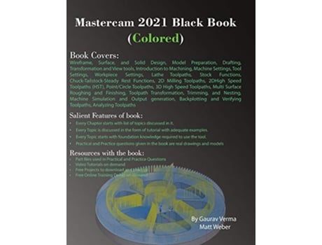 Livro Mastercam 2021 Black Book Colored de Gaurav Verma Matt Weber (Inglês)