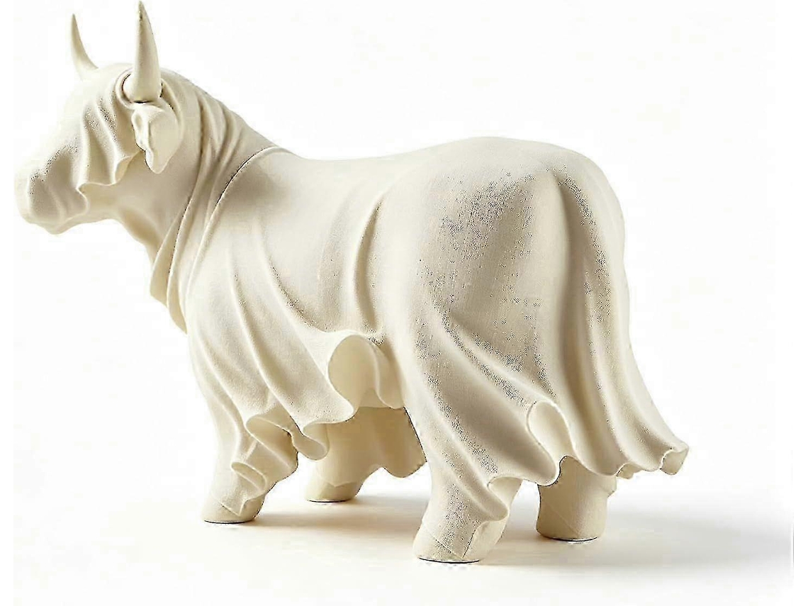Estátua De Vaca Das Terras Altas Fantasma, Decoração Temática De Halloween, 10 Polegadas