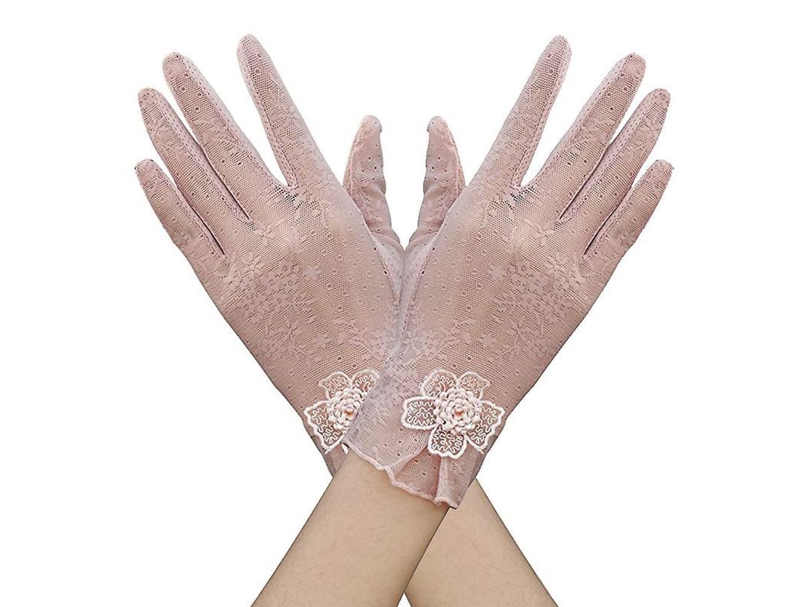 Luvas de renda floral para casamento, ópera, festa, primavera/verão, tamanho adulto, elásticas, com proteção solar e compatíveis com telas sensíveis ao toque (modelo 2026).
