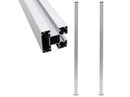 Vidaxl Postes De Cerca 2 Pcs Alumínio 185 Cm