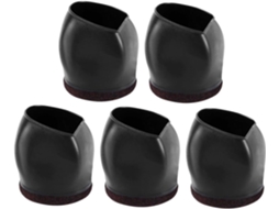 Protetores De Pés Cadeira Lifkome, Almofadas Para Móveis, 5 Peças, Tpe Preto Antiderrapante Com Design Espesso Para