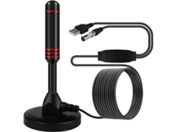Antena interna Dvbt2 Hd Amplificador Ic Cabo coaxial 5 M Alcance 150 Milhares Treinamento de ajuste doméstico