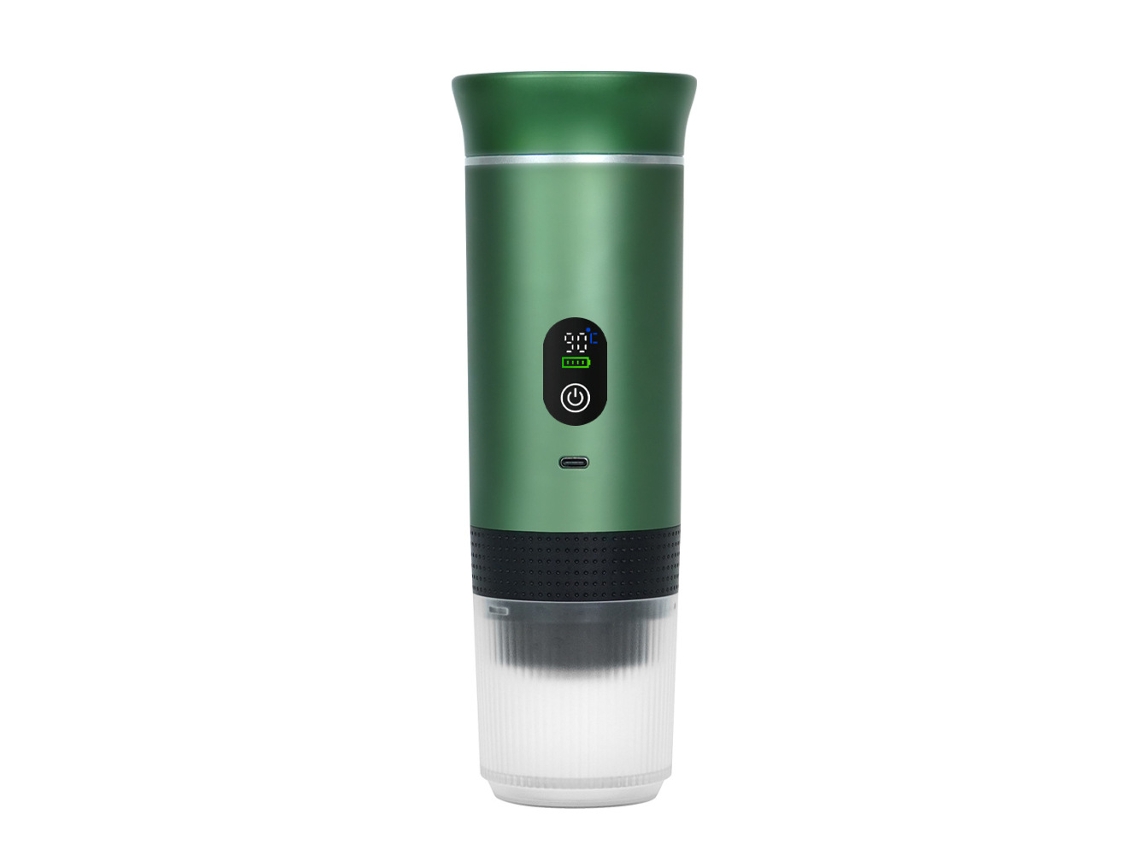Máquina de Café Expresso Portátil ZSANFS com Cápsulas e Digital Verde (245.5x83.5mm)