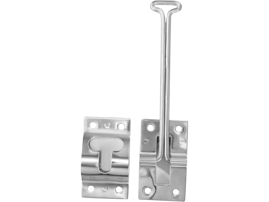 Gancho Para Porta De Reboque 15cm 6 Polegadas Em Metal Prateado Com Trava