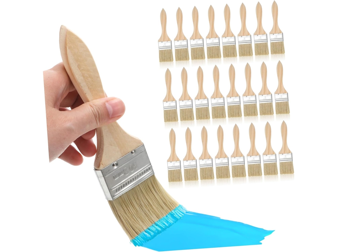 Conjunto De 30 Pincéis Planos Para Paredes E Móveis