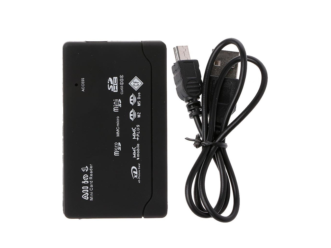 Leitor Multicartão Usb Leitor/Gravador de Cartão de Memória Rápido Sd/Tf/Cf/Micro Sd/Xd/Ms ALLINLESS