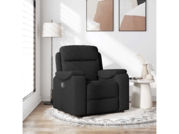Vidaxl Poltrona Reclinável Tecido Preto
