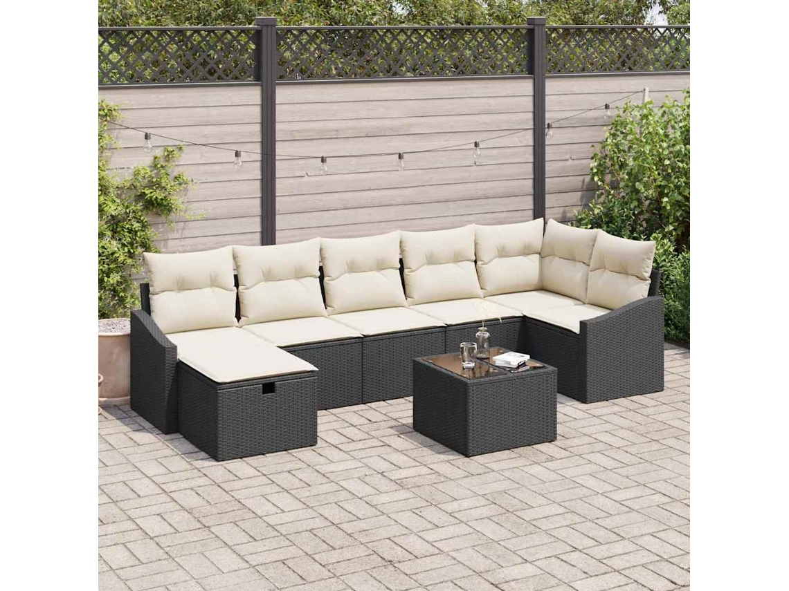 Vidaxl Conjunto De Sofás 7 Unid. Vime Pe