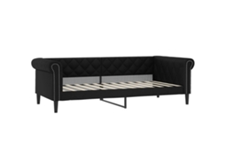 Day Bed, Day Beds Vidaxl Preto Couro Artificial (100 X 200 Cm)