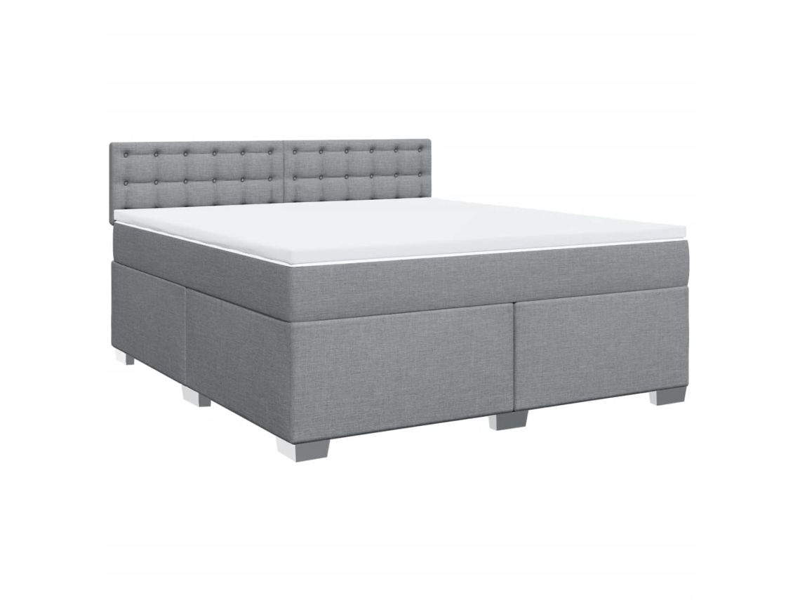 Box Spring Bed, Box Spring Beds Vidaxl Cinzeto Tecido (180 X 200 Cm)