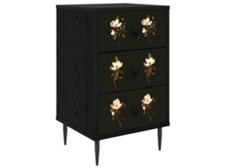 Maison Exclusive - Armário De Cabeceira Bremen Carvalho Preto 36 X 33 X 61 Cm