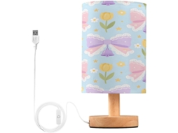 Abajur De Cabeceira Em Formato Nó Para Quarto, Com Portas De Carregamento Usb C, Luminária De Mesa Cabeceira, Luminária