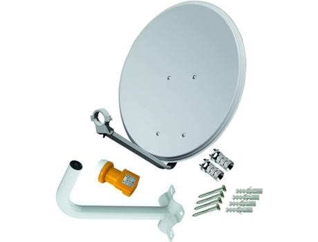 Kit Antena Parabólica Televes 60 cm Ferro com Suporte de Parede TECNOVOZ