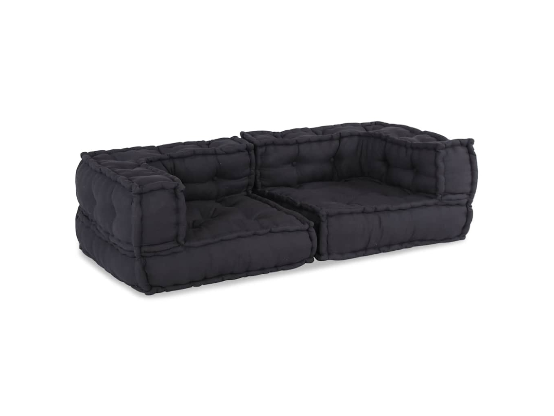 Vidaxl Sofá Modular De 2 Lugares 140x70x36 Cm Tecido Antracite
